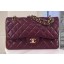 Fake Chanel Jumbo Classic Flap Bag Burgundy Sheepskin Leather A1113 Gold JK236kw88
