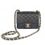 Fake Chanel mini Classic Flap Bag Black Cannage Pattern 1115 Gold JK1086ny77