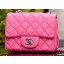 High Quality Chanel Classic MINI Flap Bag Rose Sheepskin A37585 Silver JK727pR54