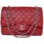 High Quality Imitation Chanel Jumbo Quilted Classic Flap Bag Burgundy Cannage Patterns A58600 Silver JK697Vu82