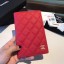 Hot Chanel Calfskin Leather & Gold-Tone Metal Wallet A80385 Red JK1235io40