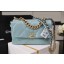 Imitation Chanel 19 flap bag AS1161 light blue JK3765Ug88
