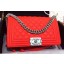 Imitation Chanel Boy Flap Shoulder Bags Deer Skin Leather A67086 Red JK510ye39