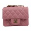 Imitation Chanel Classic MINI Flap Bag Pink Original Sheep Leather CF1115 Gold JK946SU34