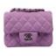 Imitation Chanel Classic MINI Flap Bag Purple Original Sheep Leather CF1115 Silver JK949RC38