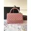Imitation Chanel Classic Top Handle Bag Pink Original Leather A92292 Gold JK5497SU34