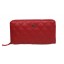 Imitation Chanel Matelasse Zip Around Wallet Cannage Pattern A50097 Red JK1511EY79
