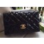 Imitation Chanel mini Classic Flap Bag Black Original Patent A1116 Gold JK179Xr29