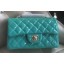 Imitation Chanel mini Classic Flap Bag Original Patent A1116 Green JK174Tm92