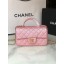 Imitation CHANEL mini flap bag with top handle AS2431 rose JK2727Nj42