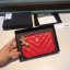 Imitation Cheap Chanel Sheepskin Leather Coin Purse 2214 red JK1424fV17