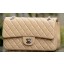Knockoff Chanel 2.55 Series Flap Bag Apricot Sheepskin Leather A37586 Silver JK717Ez66