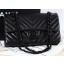 Knockoff Chanel 2.55 Series Flap Bag Sheepskin Chevron Quilting A1112 Black JK751Bt18