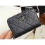 Knockoff Chanel classic card holder Grained Calfskin & Gold-Tone Metal A69271 black JK1273yN38