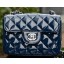Knockoff Chanel Classic MINI Flap Bag Royal Patent Leather A1115 Silver JK744JF45