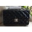 Knockoff Chanel mini Classic Flap Bag Black Original Patent A1116 Silver JK178yN38
