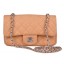Luxury Chanel mini Classic Flap Bag Apricot Cannage Pattern 1117 Silver JK1105kp43