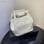 Replica CHANEL Calfskin small Backpack & gold-Tone Metal AS1614 white JK3953Ac56