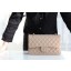 Replica Chanel Classic Handbag Grained Calfskin & silver-Tone Metal A1112 Apricot JK3352Fi42
