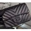 Replica Chanel Classic mini Flap Bag Black Chevron Sheepskin Leather A68748 Black JK628it96