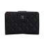 Replica Chanel Matelasse Bi-Fold Wallet Cannage Pattern A2621 Black JK1482Sf59