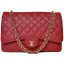 Replica Chanel Maxi Quilted Classic Flap Bag Burgundy Cannage Patterns A58601 Gold JK688YP94