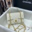 Replica CHANEL mini flap bag with top handle AS2431 White JK3440BJ25