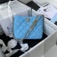 Replica Chanel Shoulder Bag Grained Calfskin&Gold-Tone Metal AS3223 blue JK2493Ac56