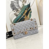 AAA 1:1 chanel classic handbag Lambskin& gold Metal AS1112 gray JK2709yF79