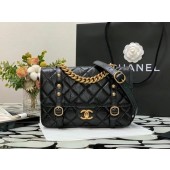 AAA 1:1 Chanel FLAP BAG Aged Calfskin & Gold-Tone Metal AS2696 Black JK3129vi59