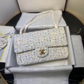 AAA CHANEL Tweed Calfskin -Tone & Gold-Tone Metal 1112 white JK4451zK34