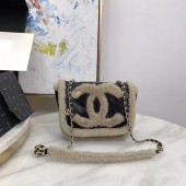 AAA Replica Chanel Origianl Leather Shoulder Wool Bag CC87527 Black JK4284cf50