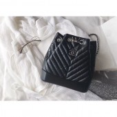 AAA Replica CHANEL Original Gabrielle Small Backpack A94485 black JK5014cf50