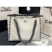 AAA Replica Chanel Original Leather Shopping Bag AS8485 white JK3217Oy84
