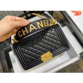 AAAAA BOY CHANEL flap bag A67086 black JK4014Qa67