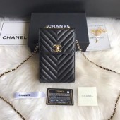 AAAAA Chanel Flap Original Mobile phone bag 55698 black JK5109Qa67