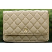 AAAAA Chanel mini Flap Bags Apricot Sheepskin Leather A33814 Gold JK558Qa67