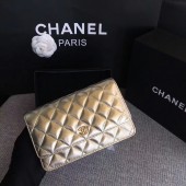 AAAAA Chanel WOC Flap Bag Original Sheepskin Leather 33814A Glod JK5839Qa67