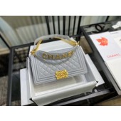 BOY CHANEL flap bag A67086 grey JK4013CC86