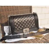 Boy Chanel Original Lambskin Leather Flap Shoulder Bag A67086 Black JK880VI95