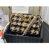 CHANEL 19 Flap Bag AS1161 Black&apricot JK4376KX22