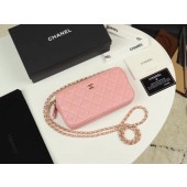 Chanel Calfskin & Gold-Tone Metal A82527 pink JK4631zS17