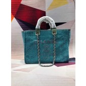 Chanel Canvas Shoulder Shopping Bag A2369 Green JK4504Zw99