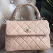 Chanel Classic Top Flap Bag Original Sheepskin Leather A92236 Apricot JK75uZ84