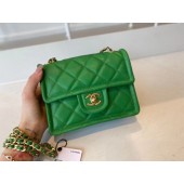 Chanel cross-body bag AS2356 green JK3405tQ92