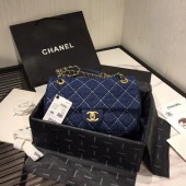 CHANEL Denim flap bag AS1328 blue JK4261uZ84