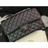 chanel flap bag Iridescent Grained Calfskin&Gold-Tone AS1112 black JK3511bm74