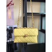 Chanel Flap Lambskin Shoulder Bag AS1267 yellow JK2779rJ28