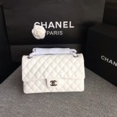 Chanel Flap Shoulder Bags White Original Patent Leather CF1112 Silver JK5864uk46