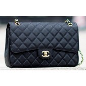 Chanel Jumbo Classic Black Cannage Pattern Flap Bag A58600 Gold JK550Yo25